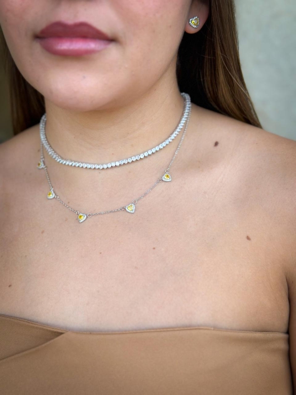Conjunto Coração Amarelo