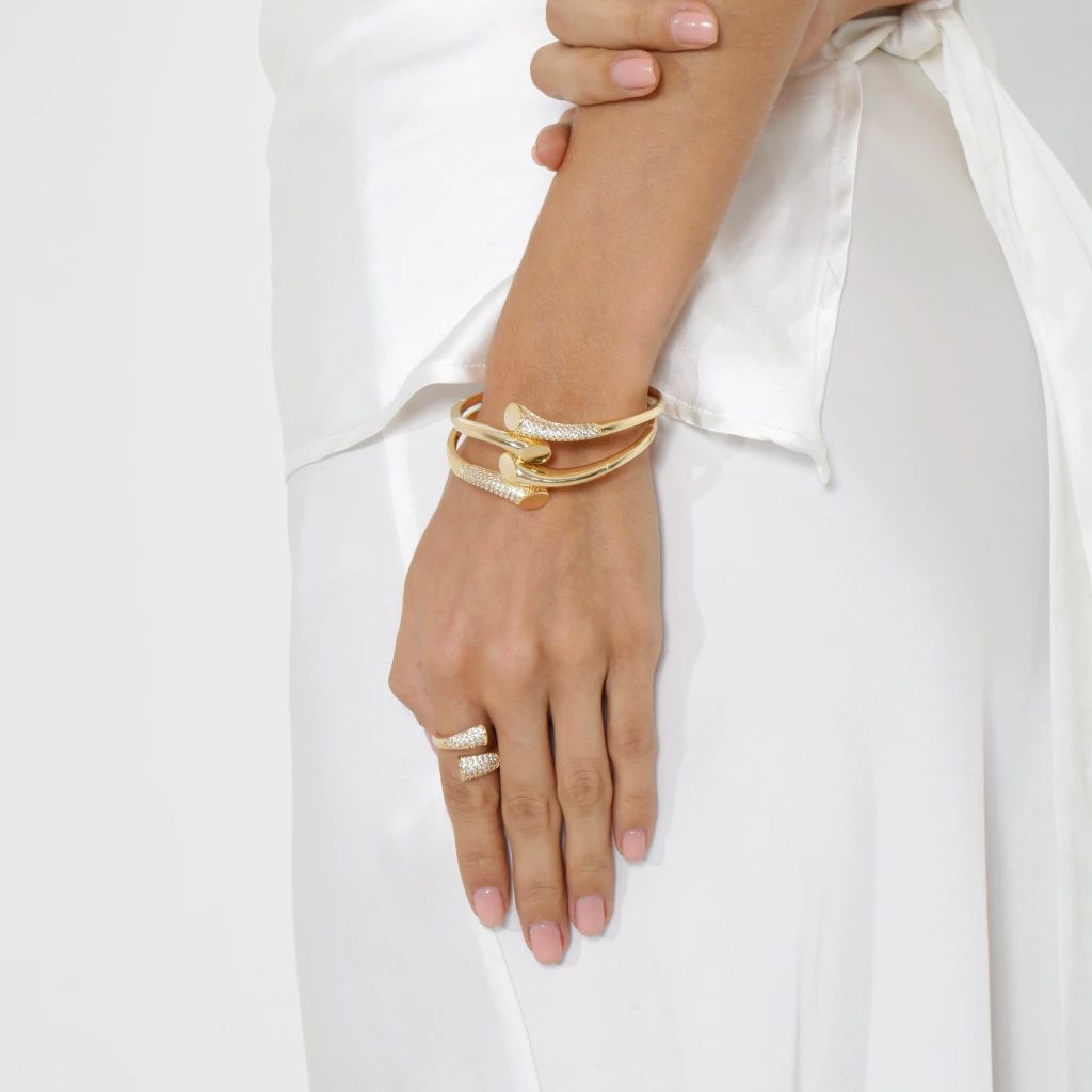 Bracelete Gold Luxy Cravejado Dune