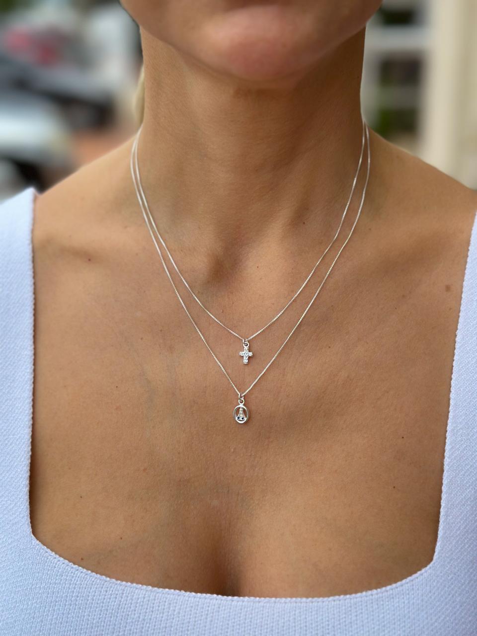 Colar Nossa Senhora Religioso - Prata 925