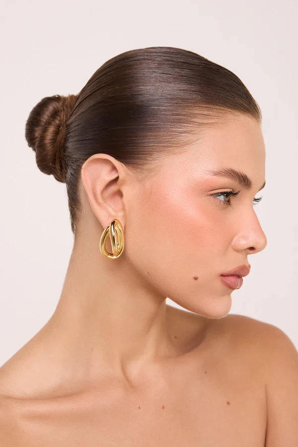 Brinco Marea Anna Prata - Banho a Ouro 18k e Prata 1000